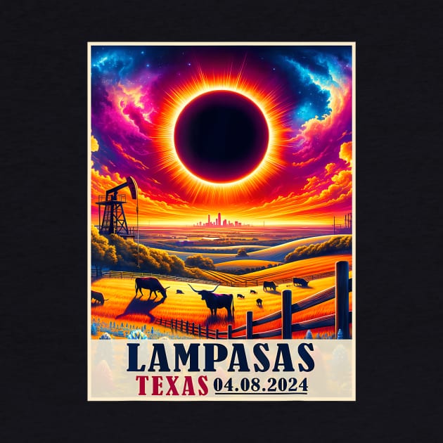 Lampasas Texas Total Solar Eclipse 2024 Totatily by Diana-Arts-C